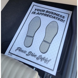 Dimpled Poly Paper Floor Mats - 250 ct. box