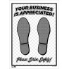 Dimpled Poly Paper Floor Mats - 250 ct. box