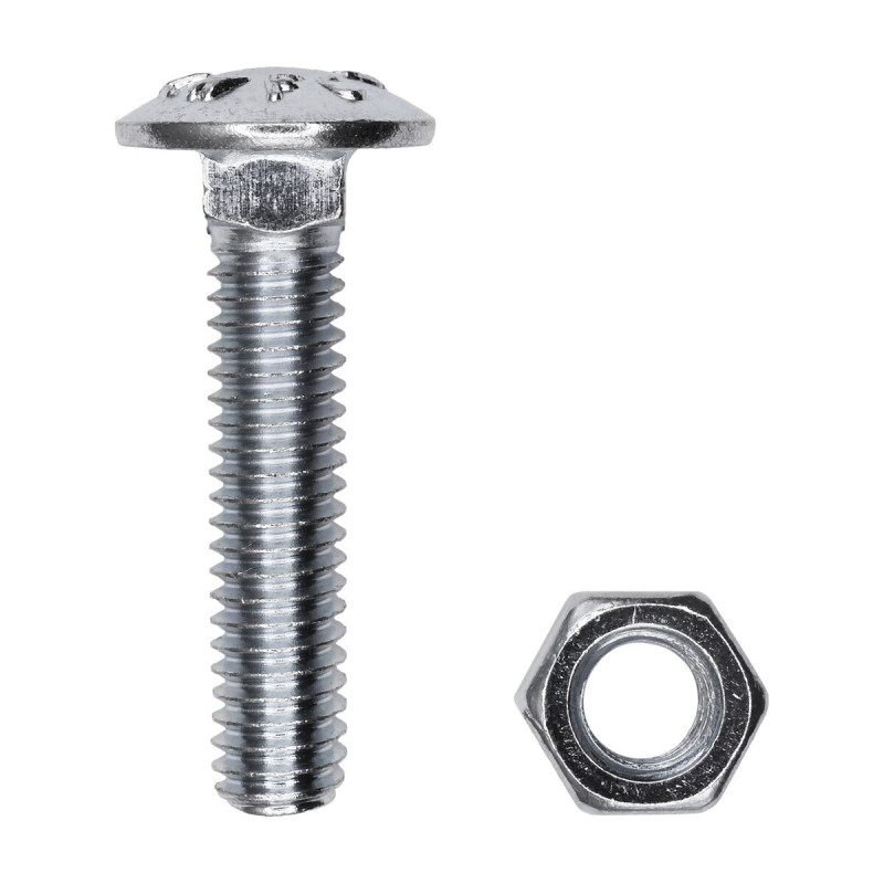 5/16 X 1 1/2 CARRIAGE BOLT ZINC W/ NUT