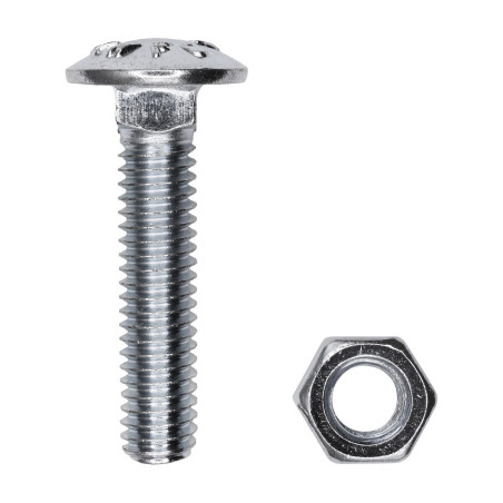 5/16 X 1 1/2 CARRIAGE BOLT ZINC W/ NUT