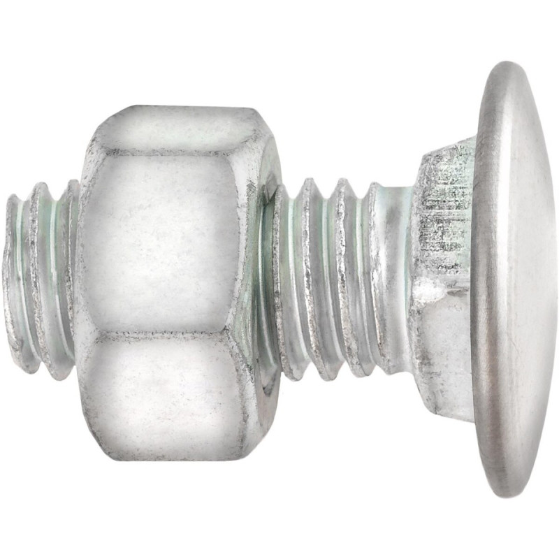 Bumper Bolt 7/16"-14 x 1" Stainless Steel Cap Pan Head with Hex Lock Nut