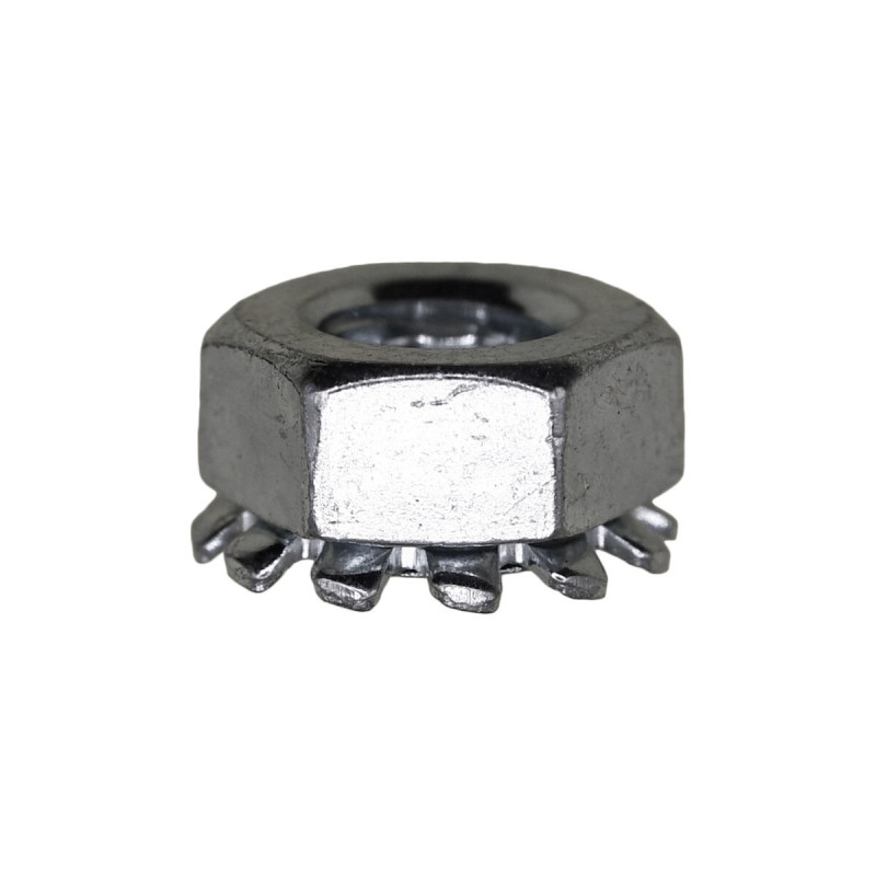 1/4"-20 Hex Keps Lock Washer And Nut Zinc