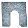 Shim 1-1/4" x 1-1/8" x 1/16" with 3/8" Slot Zinc