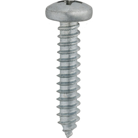 10 x 1" Phillips Pan Head Tapping Screw Zinc