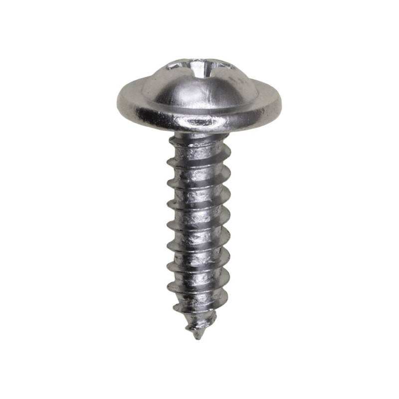 8 x 5/8" Phillips Round Washer Head Tapping Screw Chrome