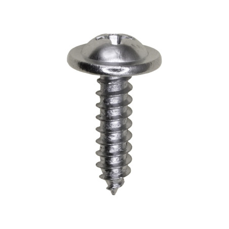 8 x 5/8" Phillips Round Washer Head Tapping Screw Chrome