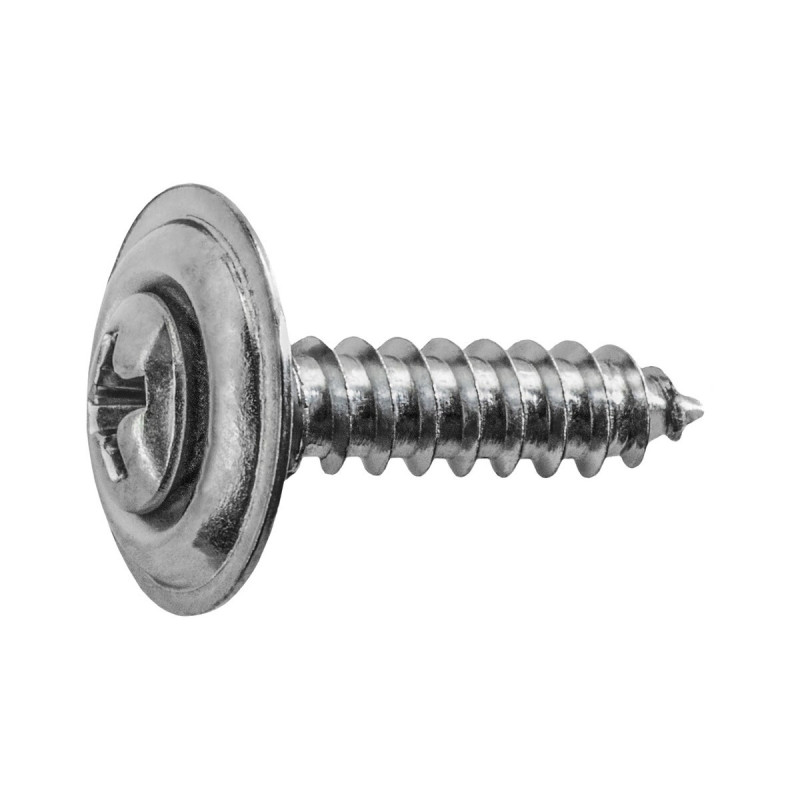 8 x 3/4" Phillips Oval Head Sems Tapping Screw Countersunk Chrome
