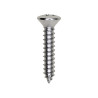 10 x 1" Phillips Oval Head Tapping Screw Chrome