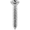 6 x 3/4" Phillips Oval Head Tapping Screw Zinc