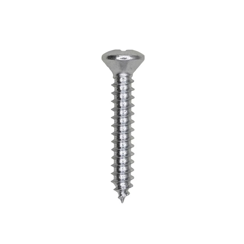 8 x 1" Phillips Oval Head Tapping Screw Zinc