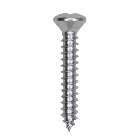 8 x 1" Phillips Oval Head Tapping Screw Zinc