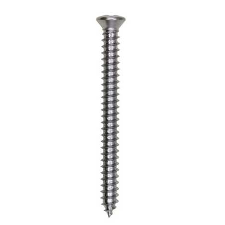 Phillips Oval 6 Head Tapping Screw 8 x 1-3/4" Chrome Ab