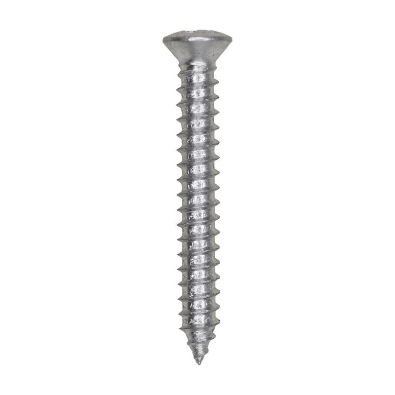 Phillips Oval Tapping Screw 8 x 1-1/4" Zinc 6 Head