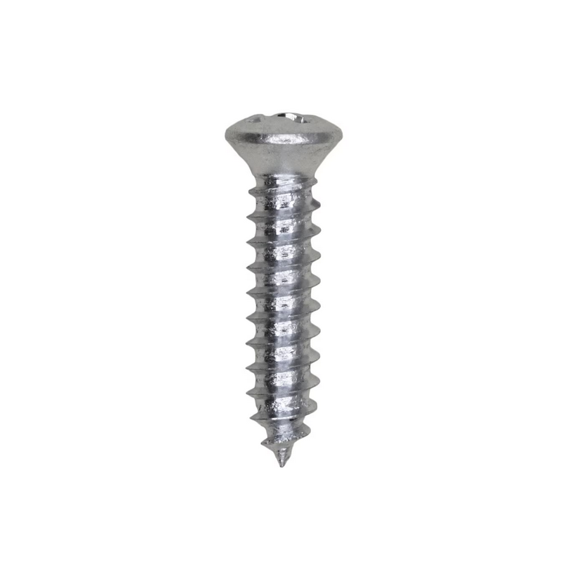 Phillips Oval Head Tapping Screw 8 x 3/4" Zinc 6 Head