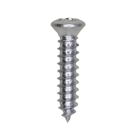 Phillips Oval Head Tapping Screw 8 x 3/4" Zinc 6 Head