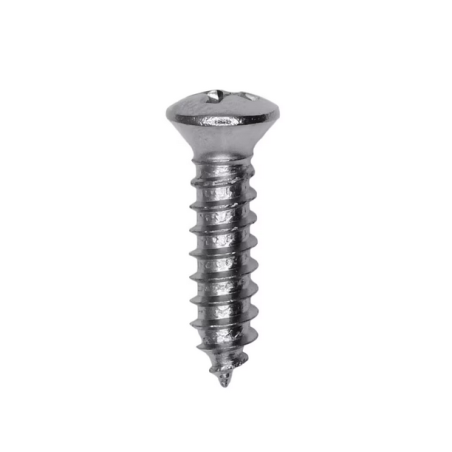 Phillips Oval Head Tapping Screw 8 Head 10 x 3/4" Chrome