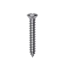 Phillips Oval Head Tapping Screw 8 x 1" 6 Head Chrome