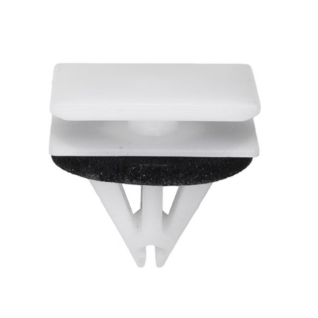 Ford Moulding Clip with Sealer, White Nylon