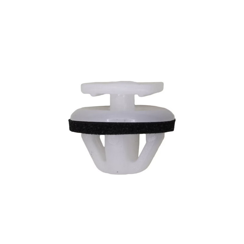 Moulding Clip with Sealer, White Nylon