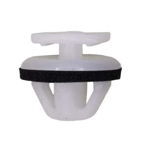 Moulding Clip with Sealer, White Nylon