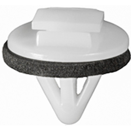 Toyota Moulding Clip with Sealer- White Nylon