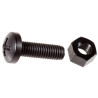 Black Nylon License Plate Screws And Nuts M6-1.0 x 20mm